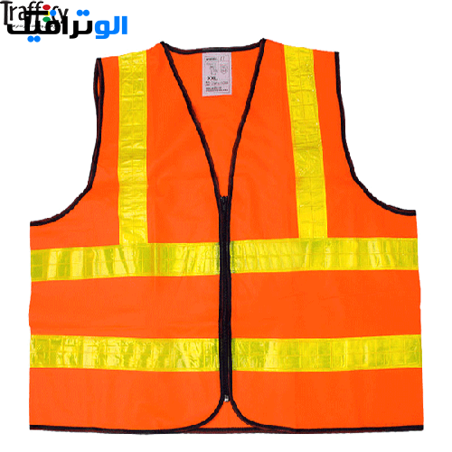 جلیقه شبرنگ دار ترافیکی workwell رنگ نارنجی